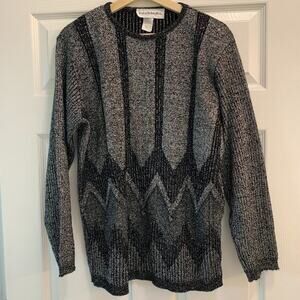 VNTG Norton McNaughton Black/Silver Sweater L